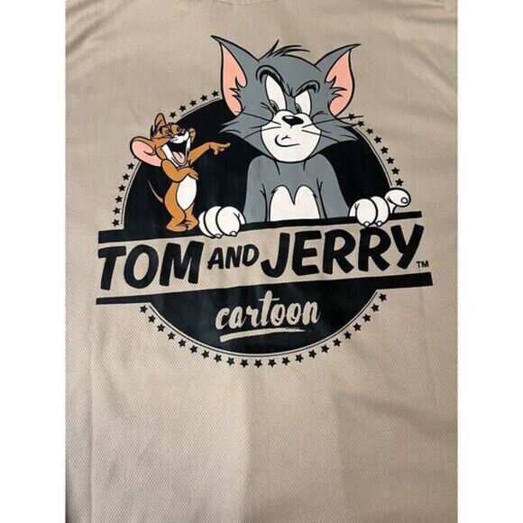 Tom & Jerry Men's‎ Front&Back Graphic Jersey Baseball Shirt NEW - Picture 6 of 11
